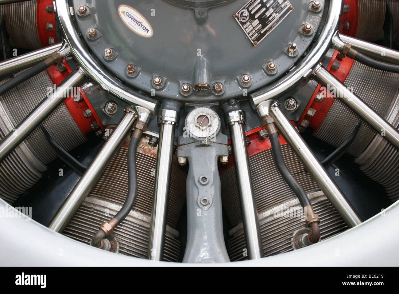 Close-up di aereo motore radiale (pistone motore) Foto Stock