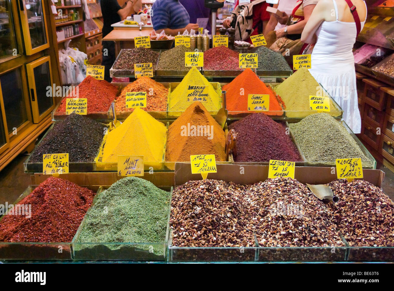 Spezie, il Bazaar Egiziano, Istanbul, Turchia, Europa, Asia Foto Stock