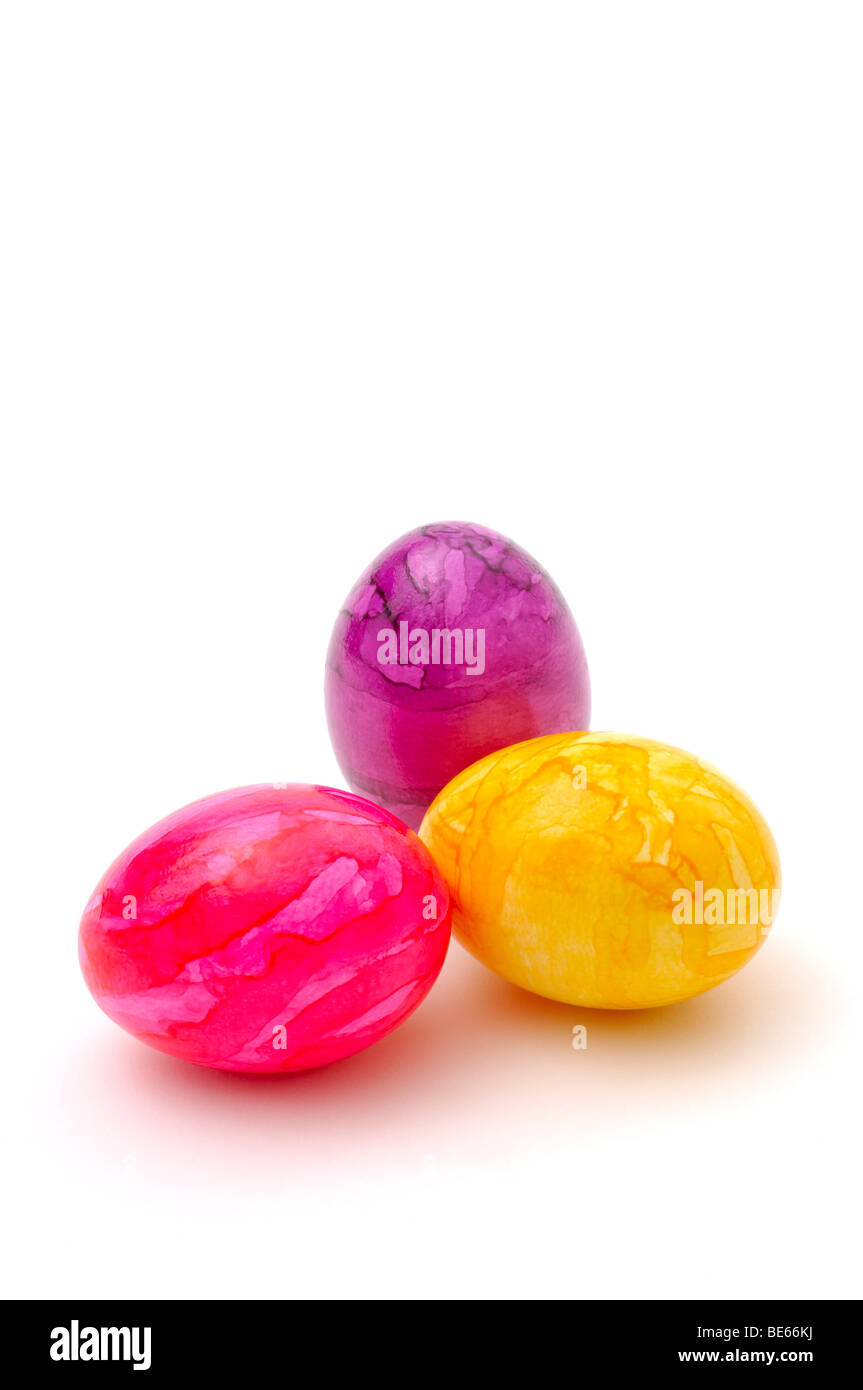 Tinti uova di Pasqua Foto Stock