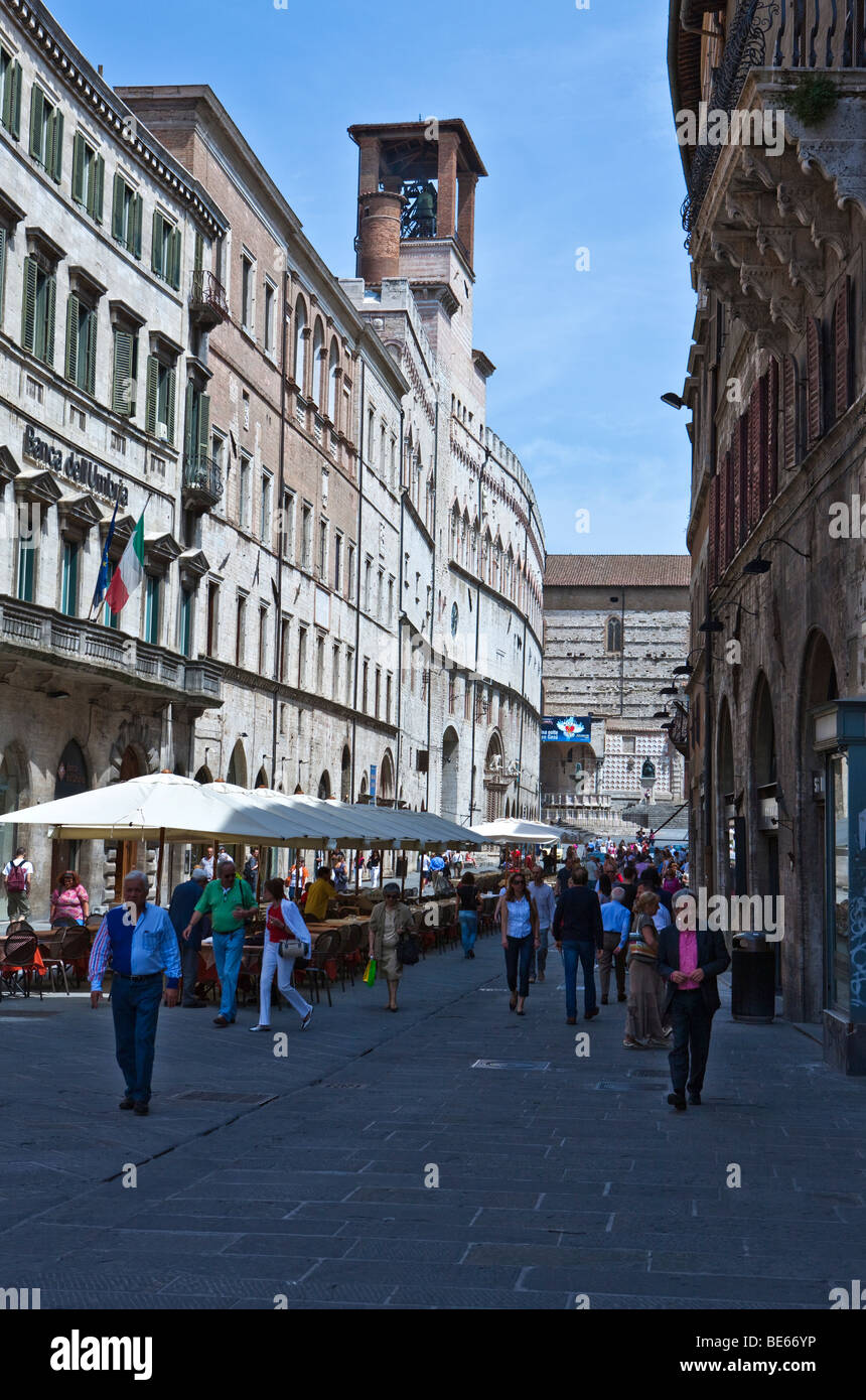 L'Italia,Umbria,Perugia,Vannucci street Foto Stock