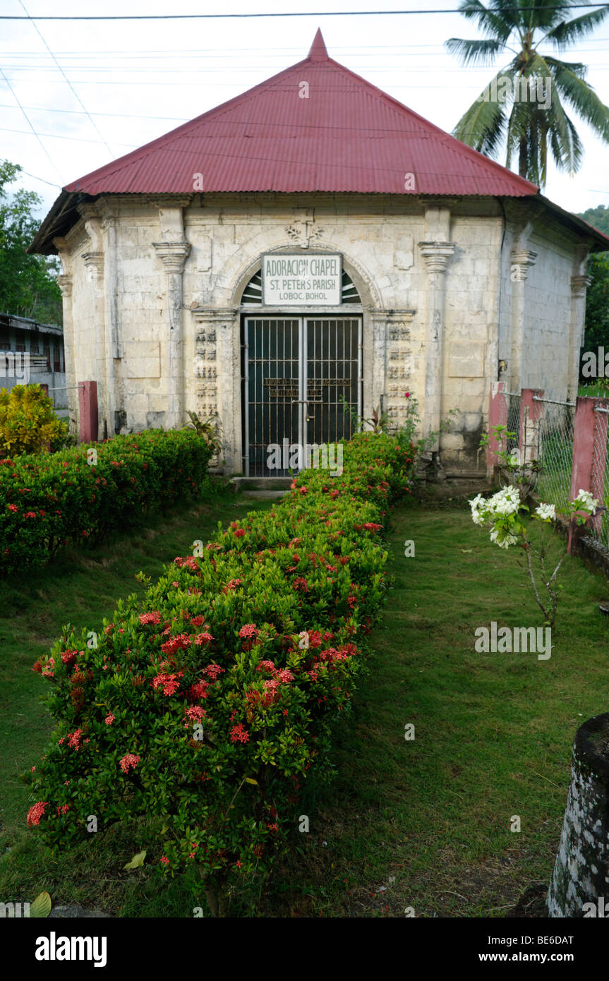 Adoracion Cappella, Loboc, Bohol, Visayas, Filippine Foto Stock