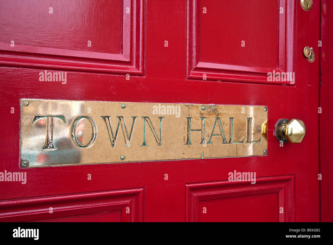 Municipio porta di ingresso, Marazion, Cornwall, England, Regno Unito, Europa. Foto Stock