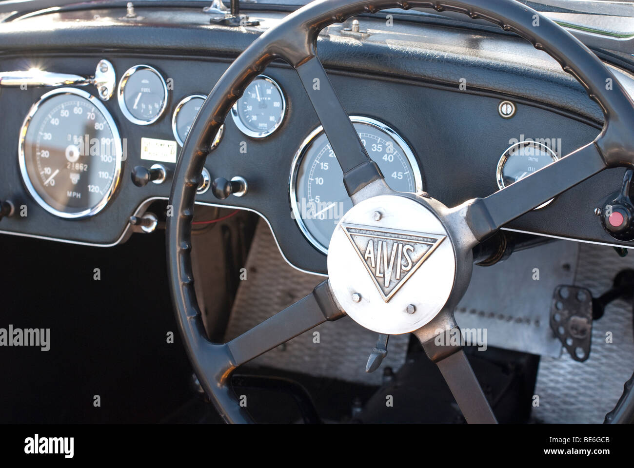 Classic Alvis cruscotto Foto Stock