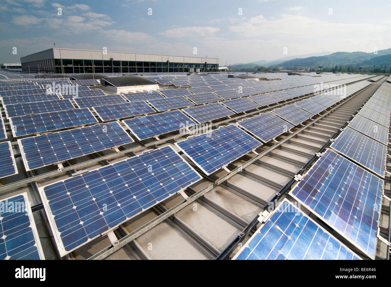 Centrale solare Foto Stock