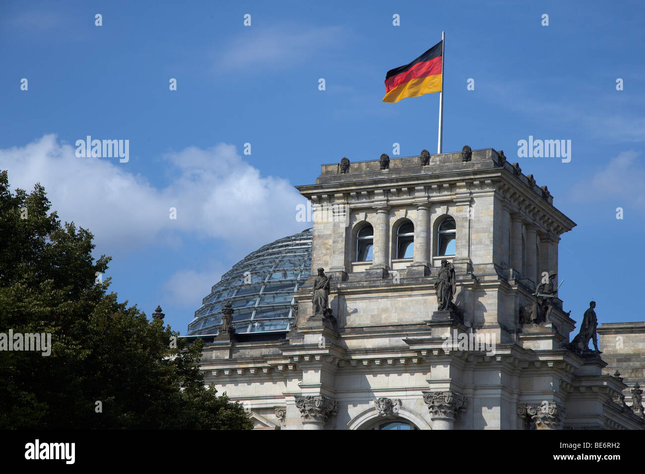 Il palazzo del Reichstag a Berlino, Germania, Europa Foto Stock