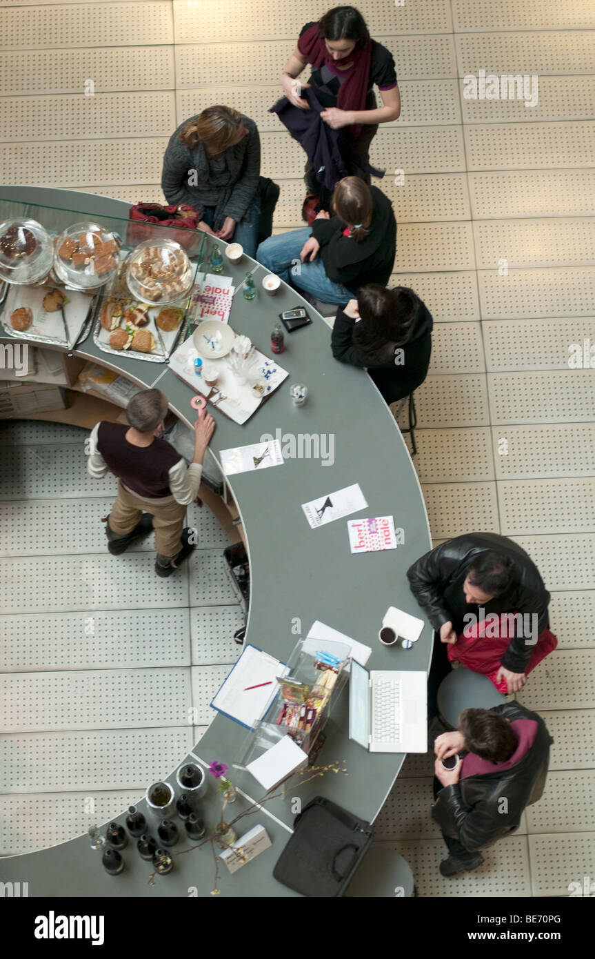 Vista aerea di un contatore di pranzo a Berlino Foto Stock