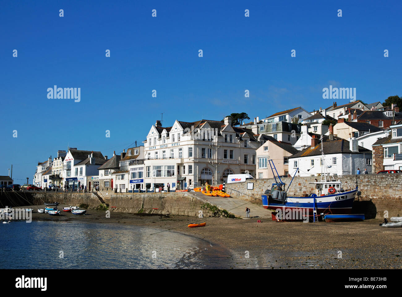 St.mawes Harbour, Cornwall, Regno Unito Foto Stock