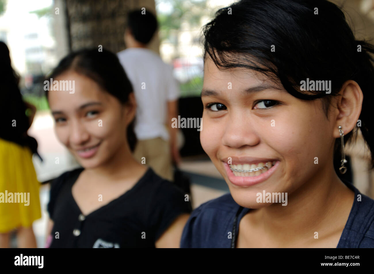 I visitatori a croce magellans cebu filippine Foto Stock