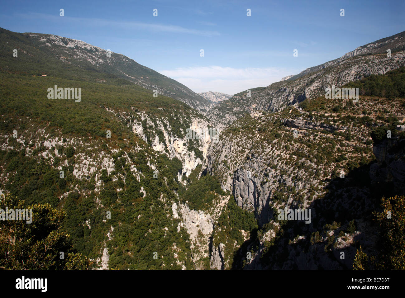 Il bordo occidentale delle Gorges du Verdon in Provenza di Francia Foto Stock