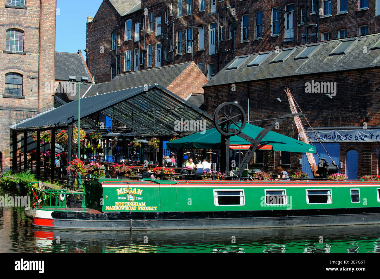 Il Canal House nel bacino del canale sul fiume Leen a Nottingham Foto Stock