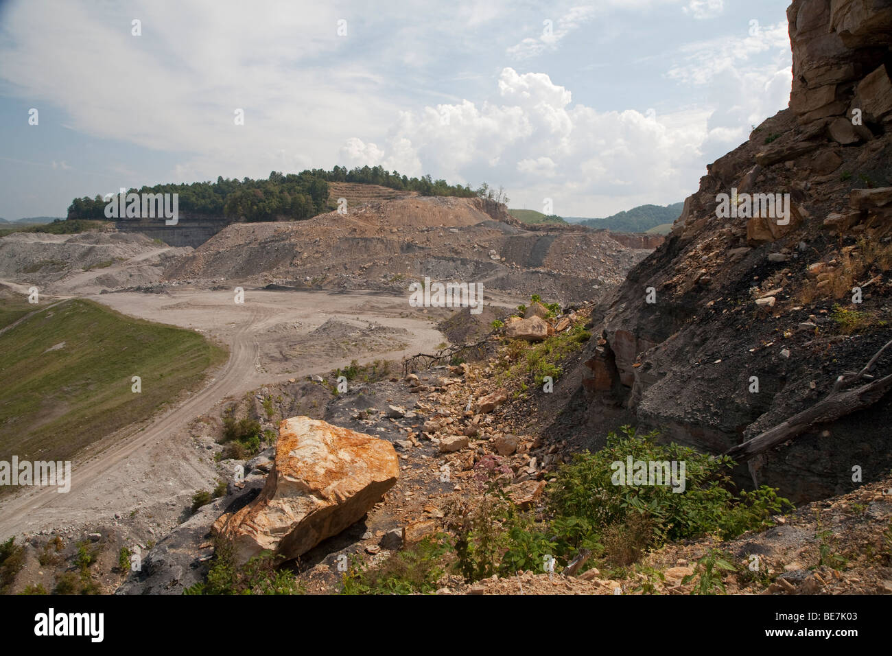 Cima distacco mineraria del carbone Foto Stock