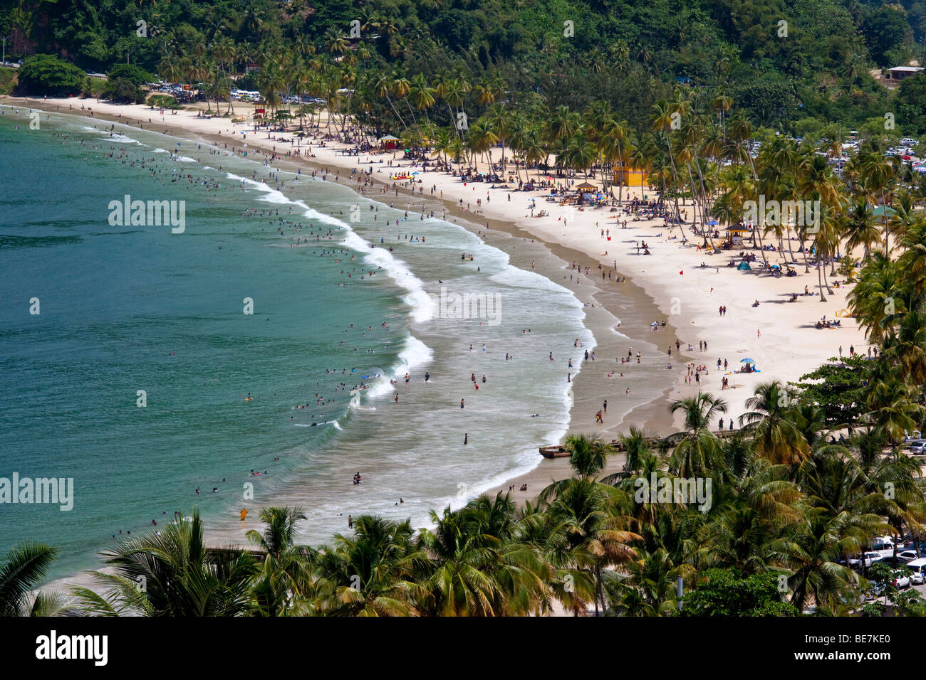 Spiaggia al Maracas Bay in Trinidad Foto Stock