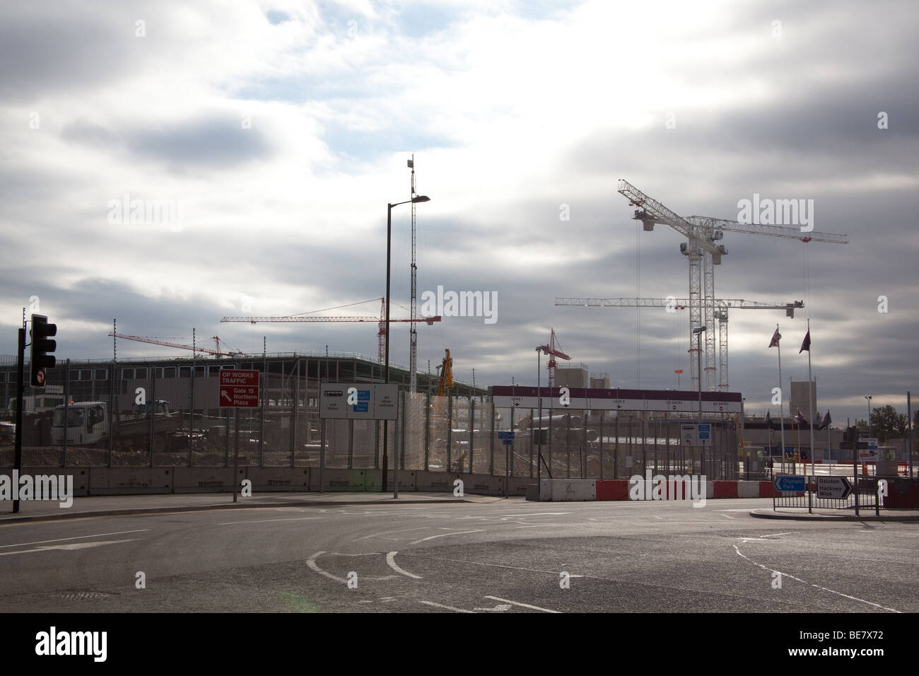 2012 Olympic Park in costruzione Settembre 2009 Foto Stock