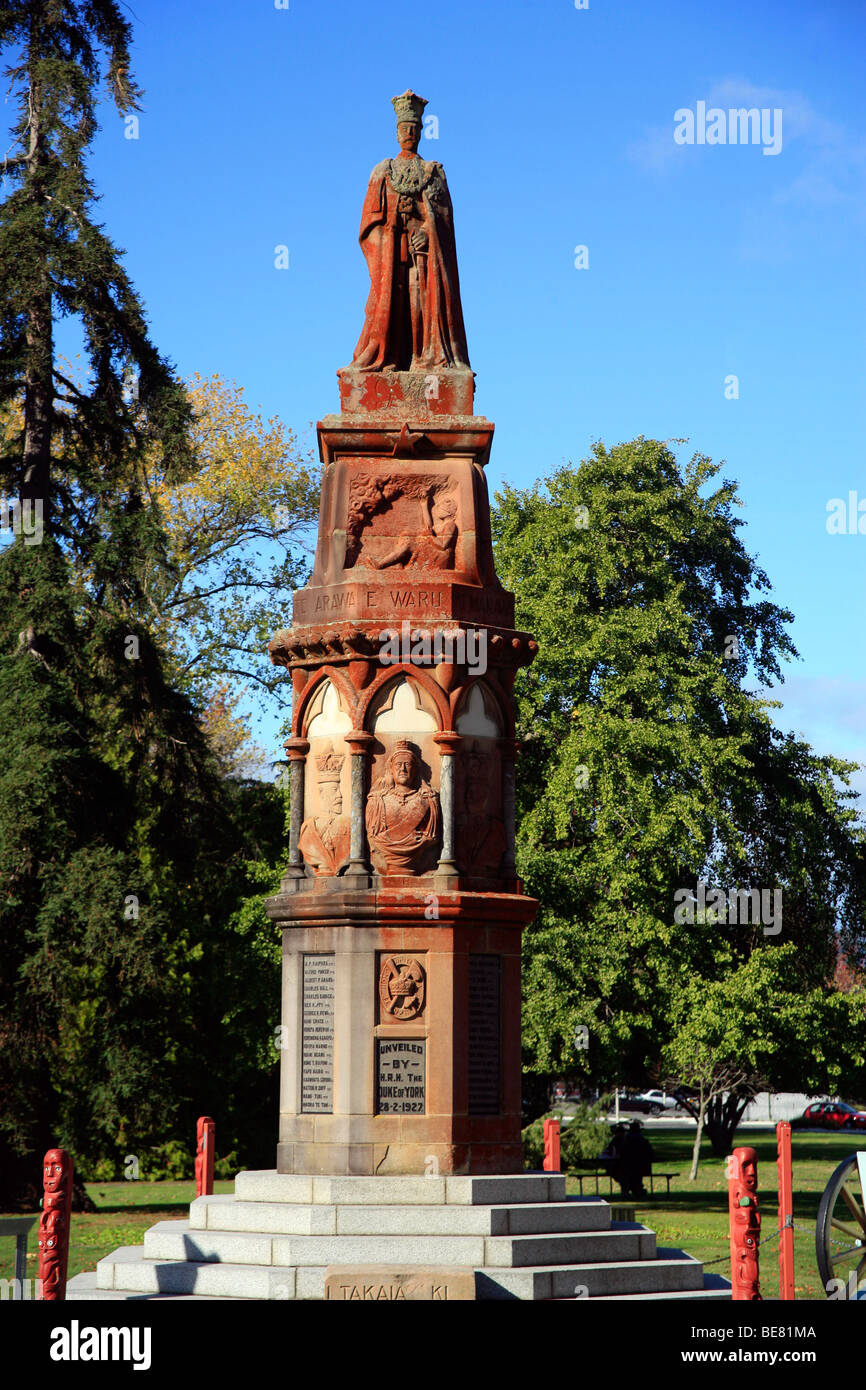 Statua di Prince Albert, Rotorua Museo e Galleria d'arte, Isola del nord della Nuova Zelanda Foto Stock