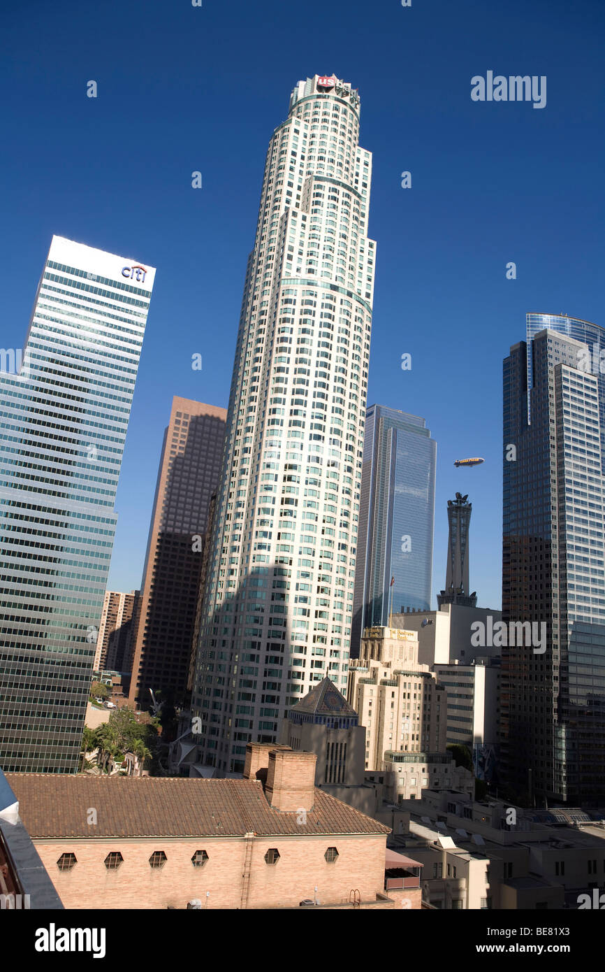 Centro di Citigroup, US Bank e il Gas Co Torri, il centro cittadino di Los Angeles, California, Stati Uniti d'America Foto Stock