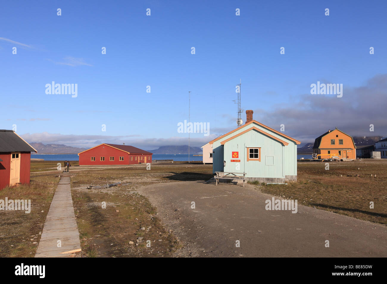 La ricerca scientifica internazionale in stazione in artico norvegese Isola delle Svalbard Foto Stock