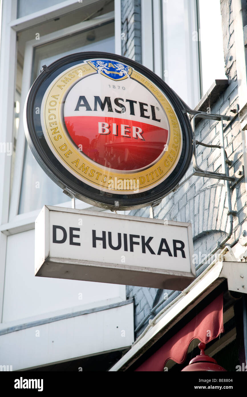 Amstel beer bar segno Haarlem Holland Foto Stock
