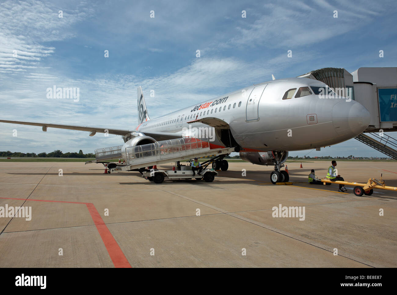Airbus 320 aereo di linea australiano a Siem Reap Cambogia S. E. Asia Foto Stock
