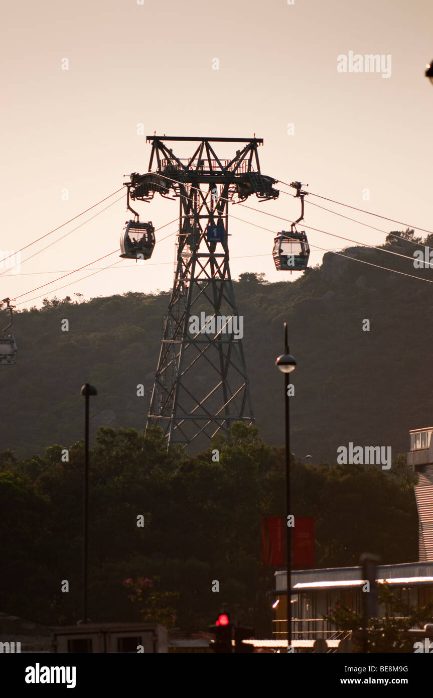 Cabinovia di Ngong Ping, Tung Chung, Hong Kong, Cina Foto Stock