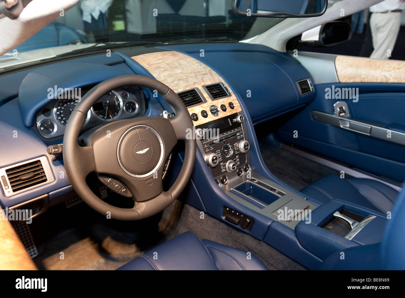 Aston Martin DB9, Aston Martin Test Center, Nuerburgring race track, Renania-Palatinato, Germania, Europa Foto Stock