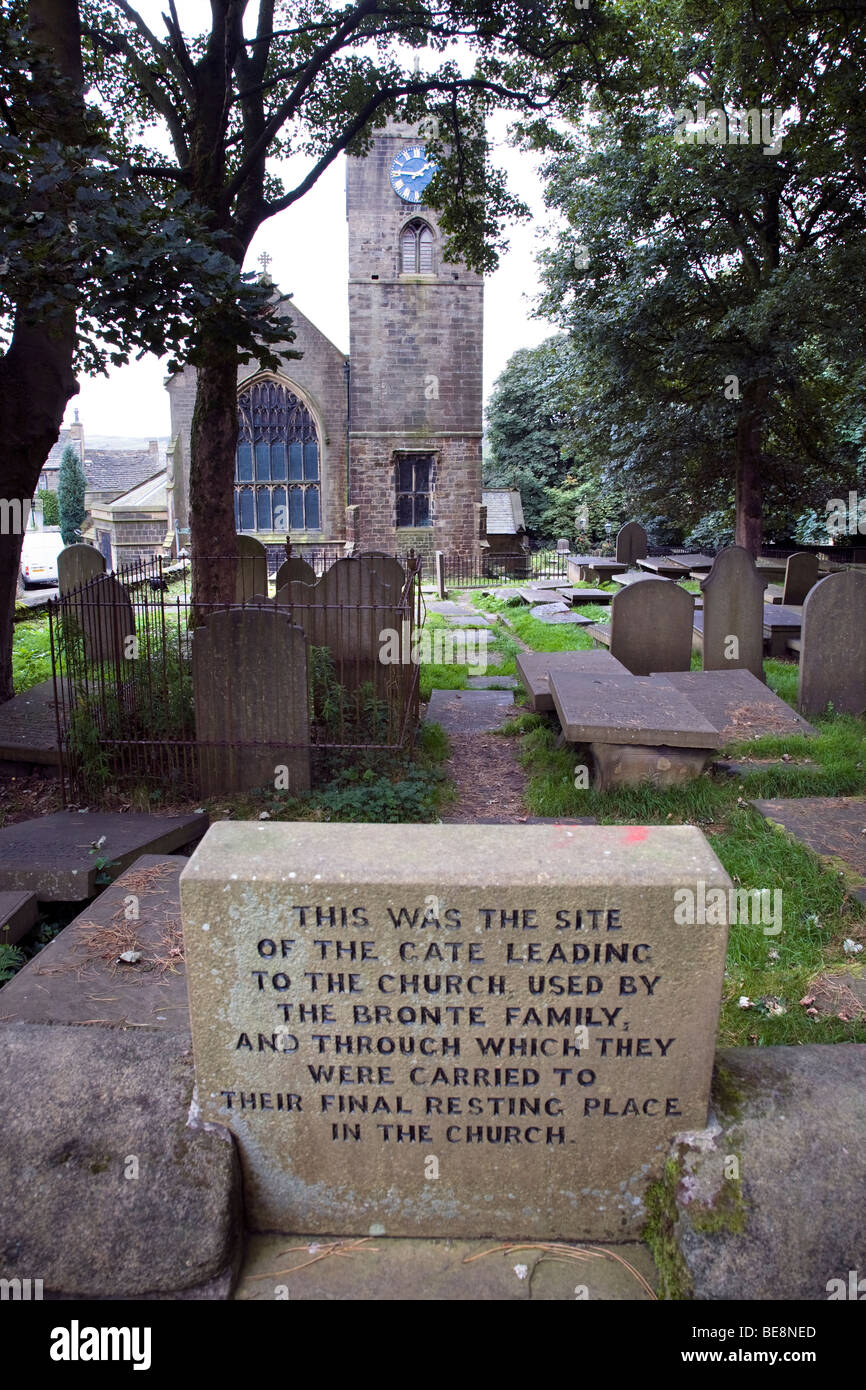 HAWORTH chiesa parrocchiale dove la famiglia di BRONTE sono sepolti Foto Stock