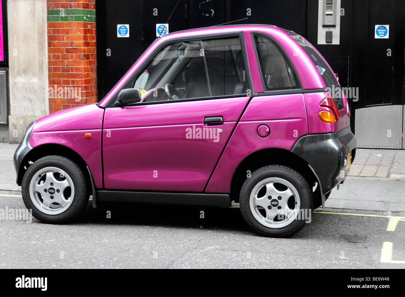 G-WIZ, auto elettriche, London, England, Regno Unito, Europa Foto Stock