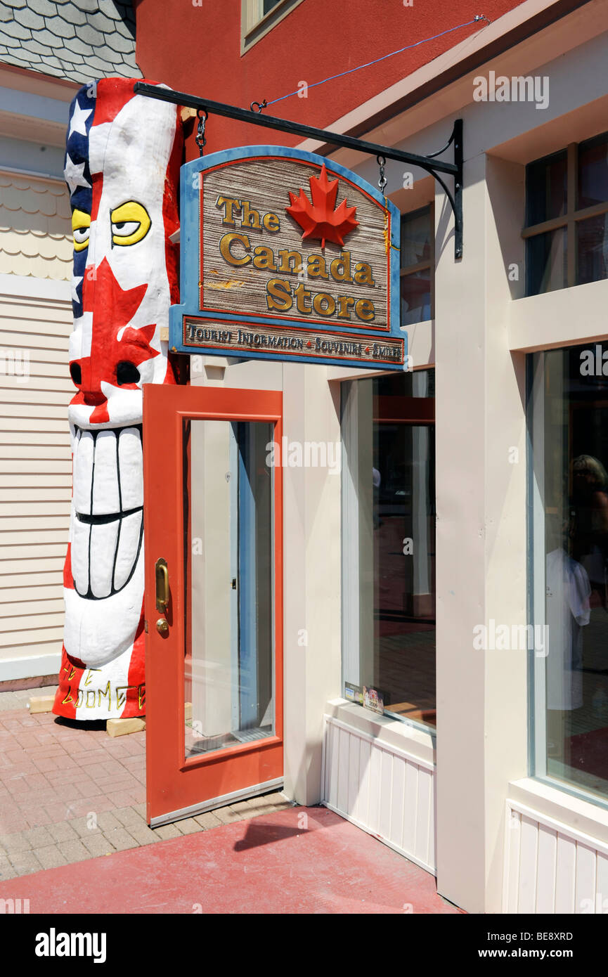 Canada Shop Store in incroci di Mackinaw Shopping Center Mackinaw City Michigan Foto Stock