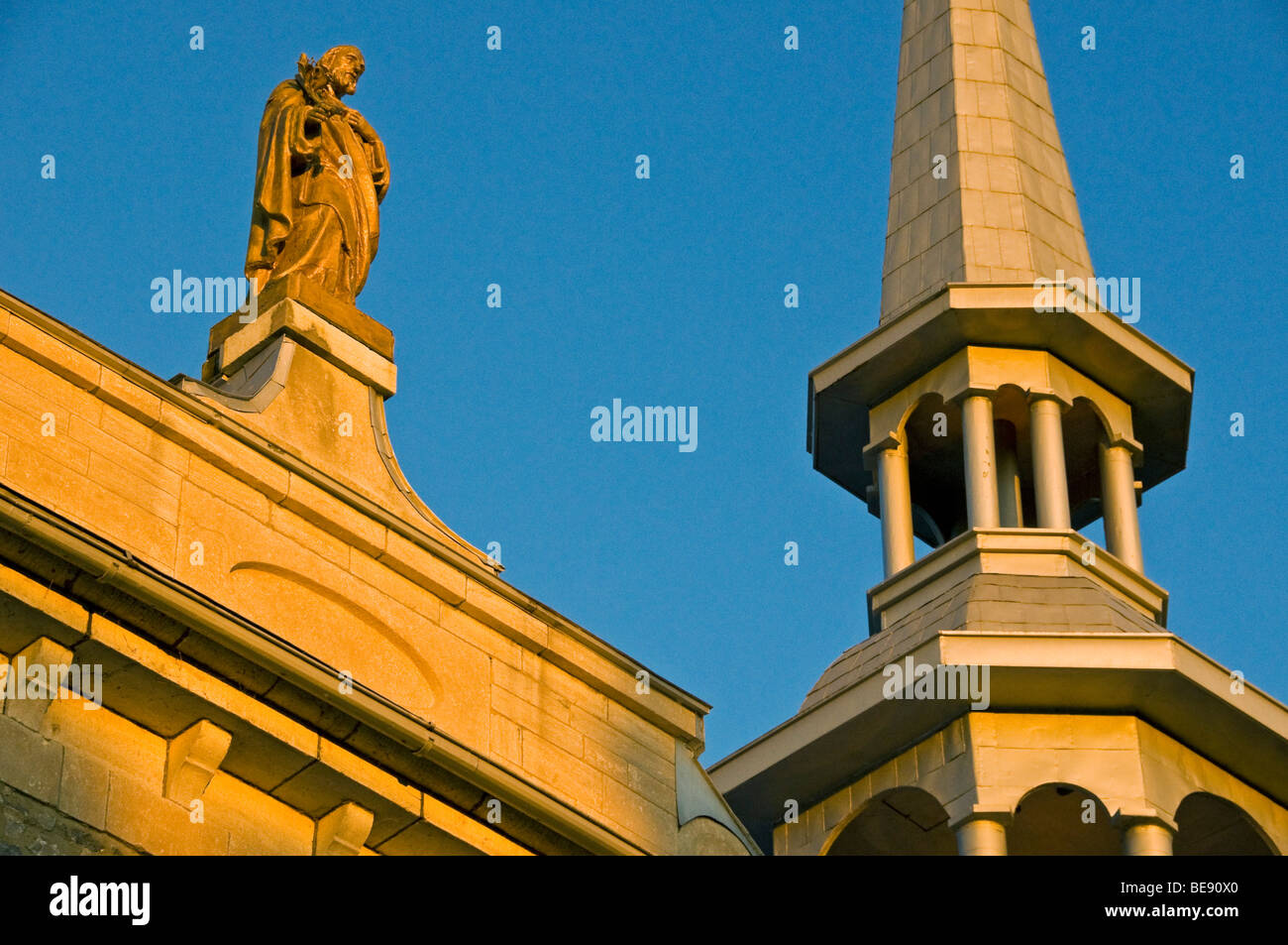 La chiesa del villaggio di Deschambault regione Québec capitale del Canada Foto Stock