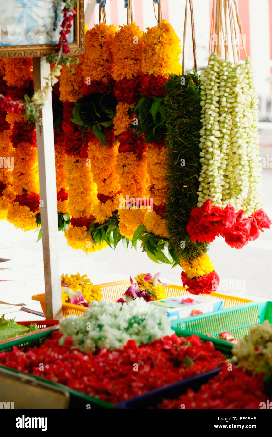 Colorate ghirlande di fiori Foto Stock