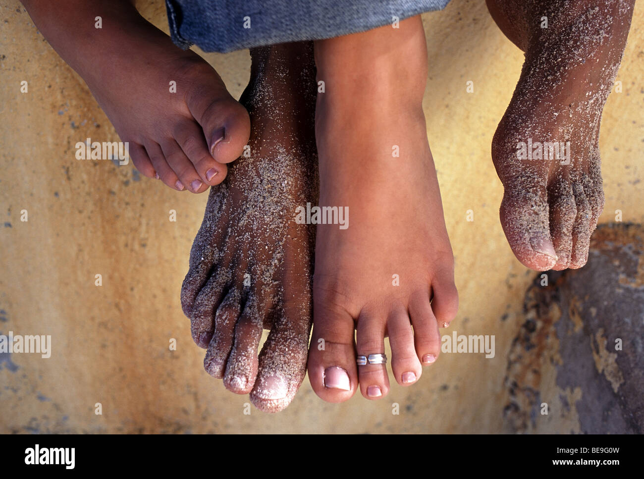 Piedi del Sandy Foto Stock