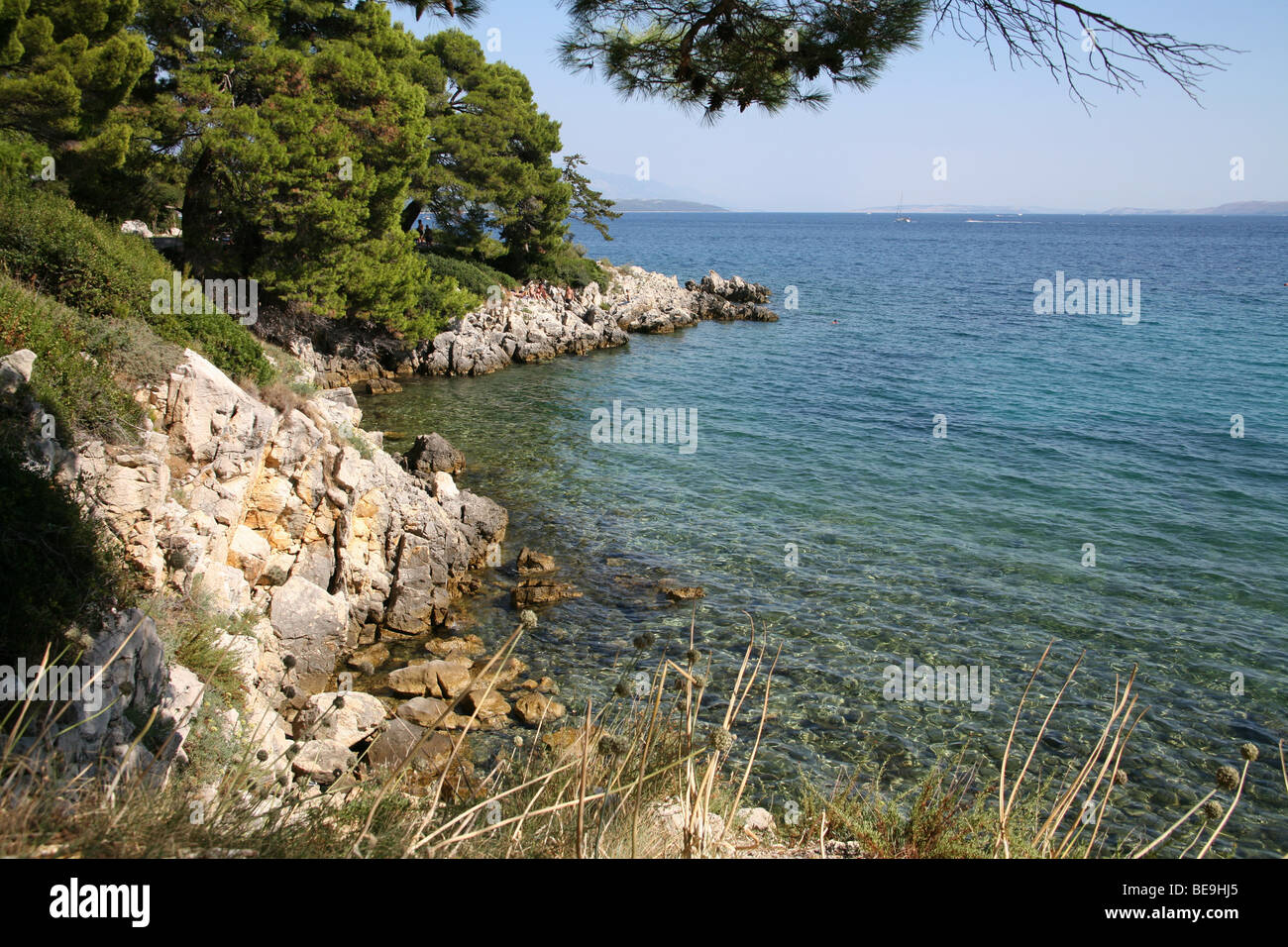 La Croazia. Isola di Rab. Suha Punta. Foto Stock