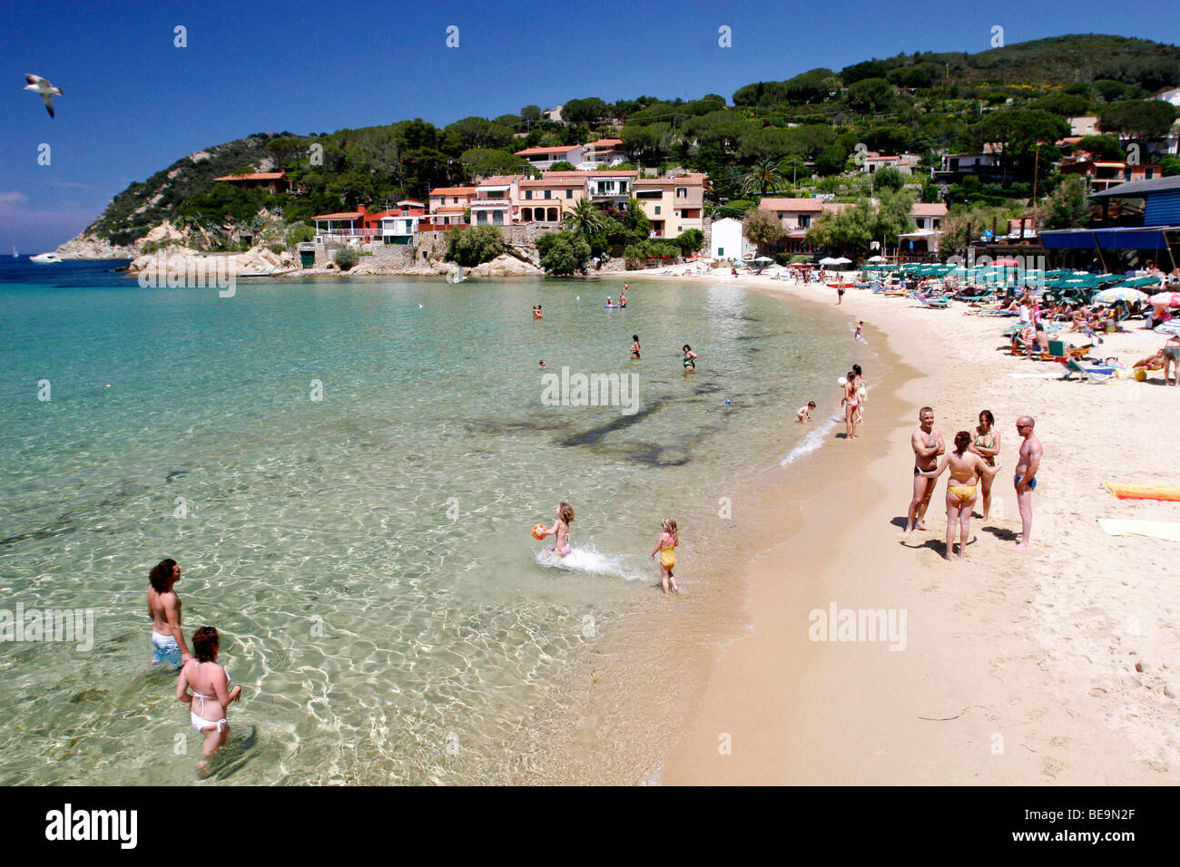 Elba Isola Toscana Italia Spiaggia Di Marina Di Campo