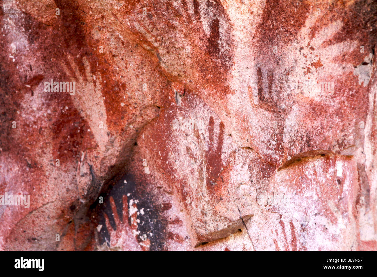 Patagonia (Argentina) : La Cueva de las Manos (spagnolo per la Grotta delle Mani) Foto Stock