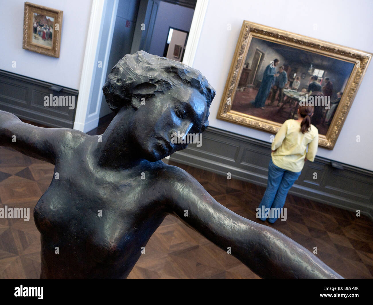 La scultura all'interno di Galleria in Alte Nationalgalerie sull isola dei musei di Berlino Germania Foto Stock
