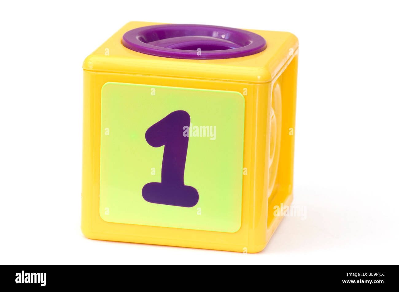 Numero 1 bambini in plastica Building Block Foto Stock