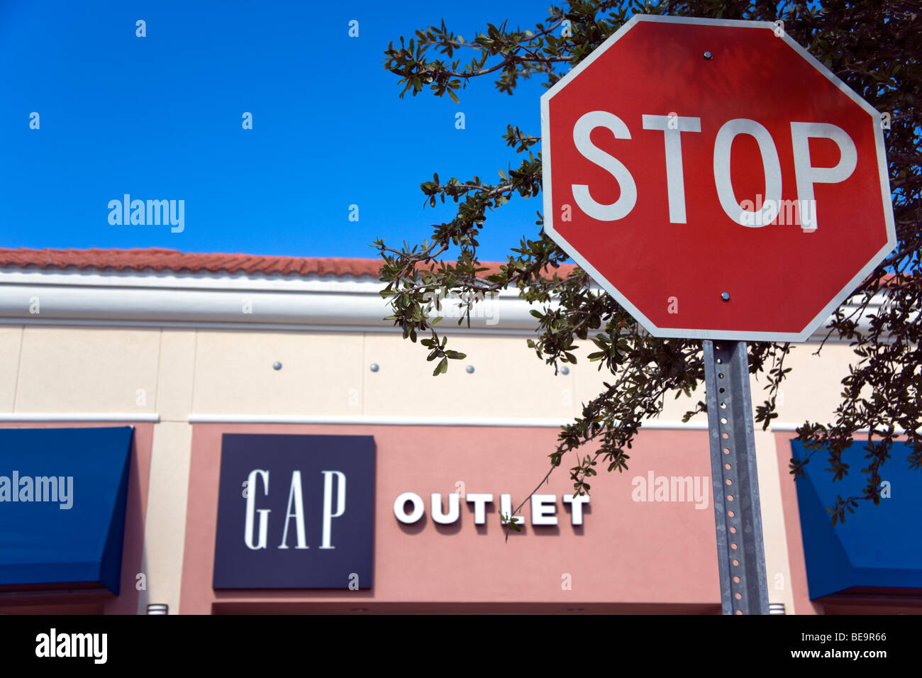 Focus su stop all'uscita di interspazio florida Foto Stock