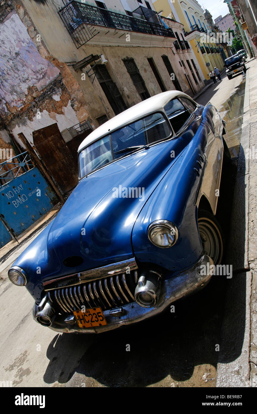 Classic car, eseguire all area, Havana Foto Stock