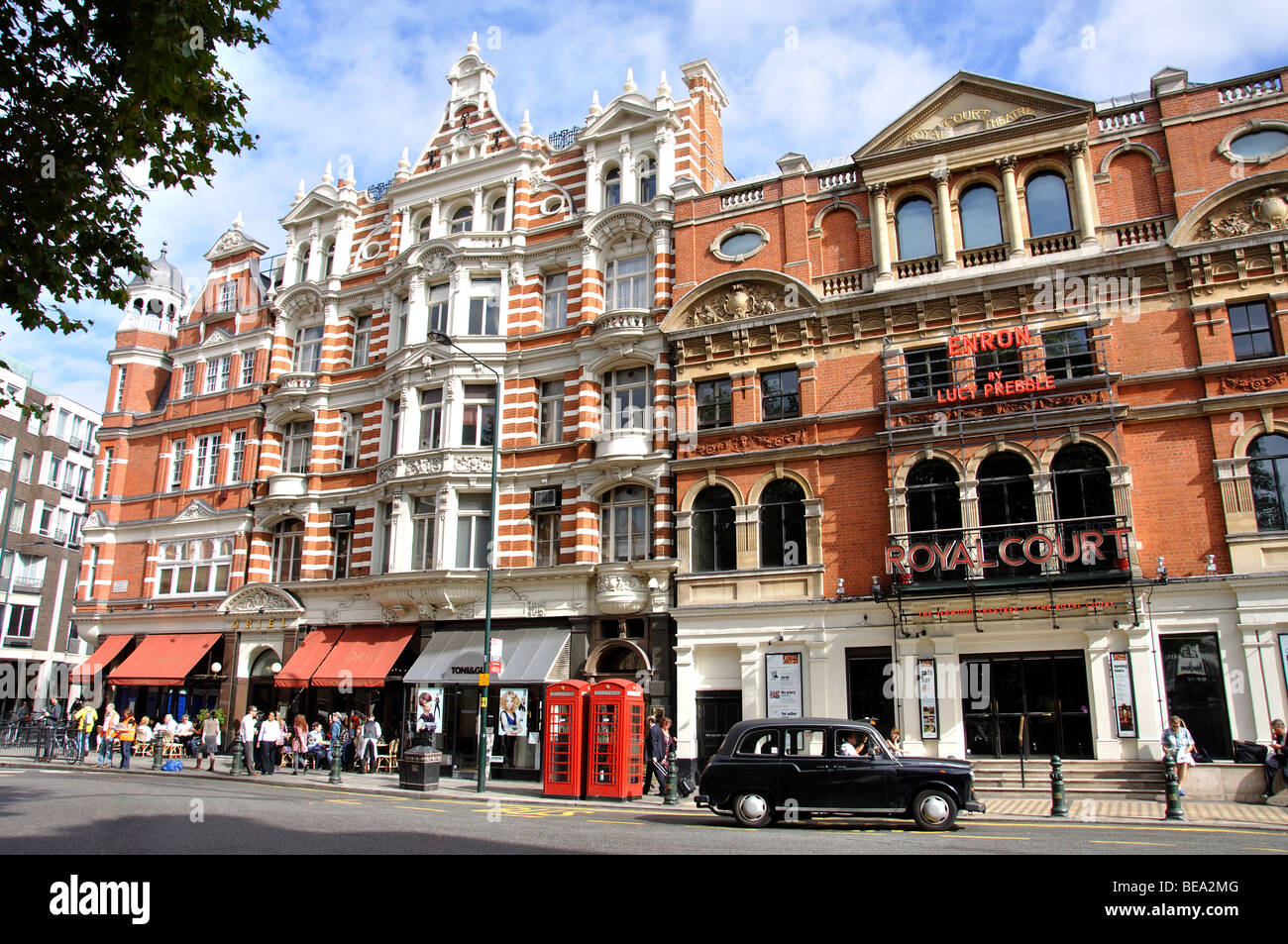 Royal Court Theatre, Sloane Square, Chelsea, Royal Borough di Kensington e Chelsea, Greater London, England, Regno Unito Foto Stock