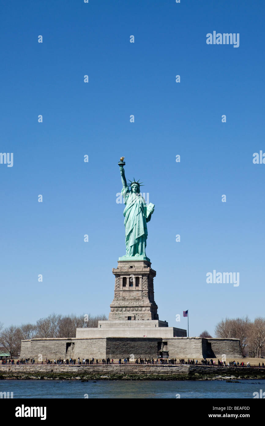 Statua della Libertà, Liberty Island, New York City, NY, STATI UNITI D'AMERICA Foto Stock