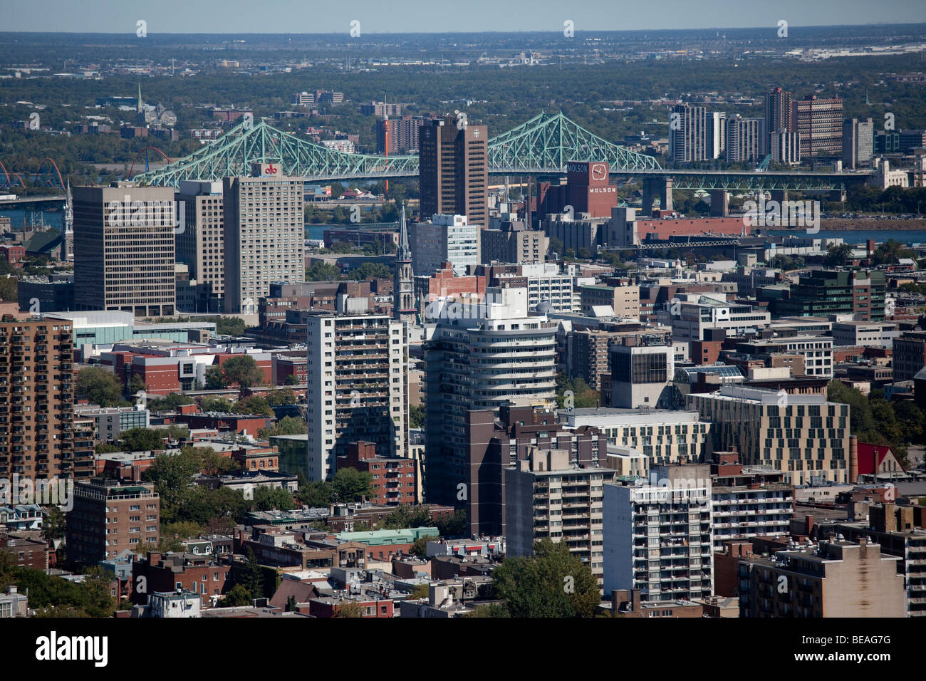 Vista dal Mont Royal Montreal Canada Foto Stock
