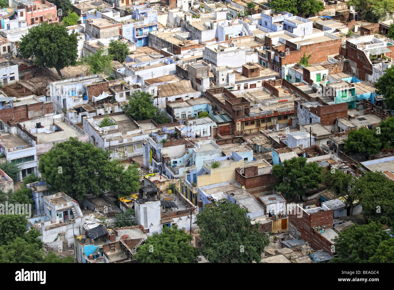 Bella immagine di tipico edificio india sullo sfondo Foto Stock