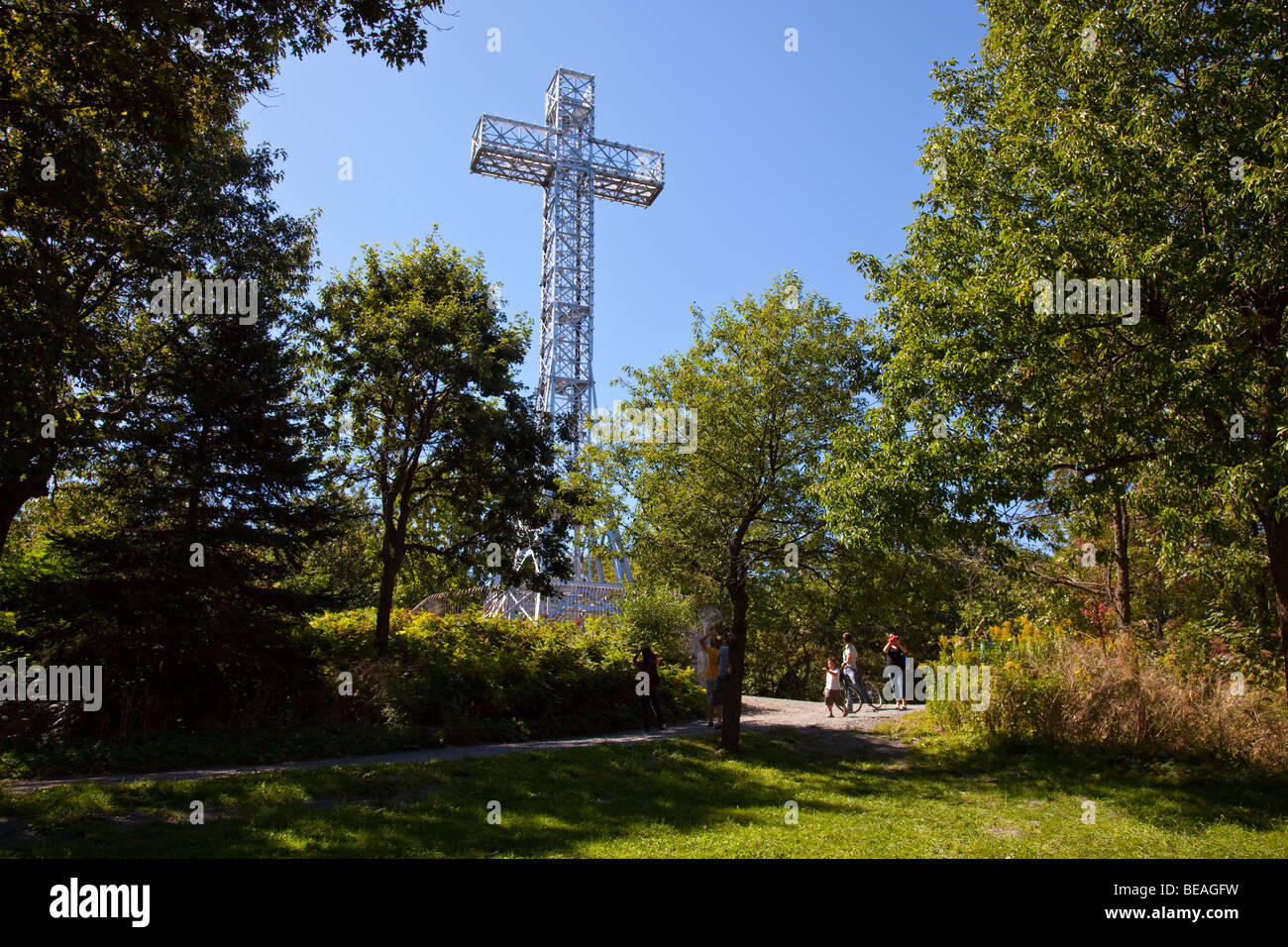 Croix du Mont-Royal, Mont Royal Parc Montreal Canada Foto Stock