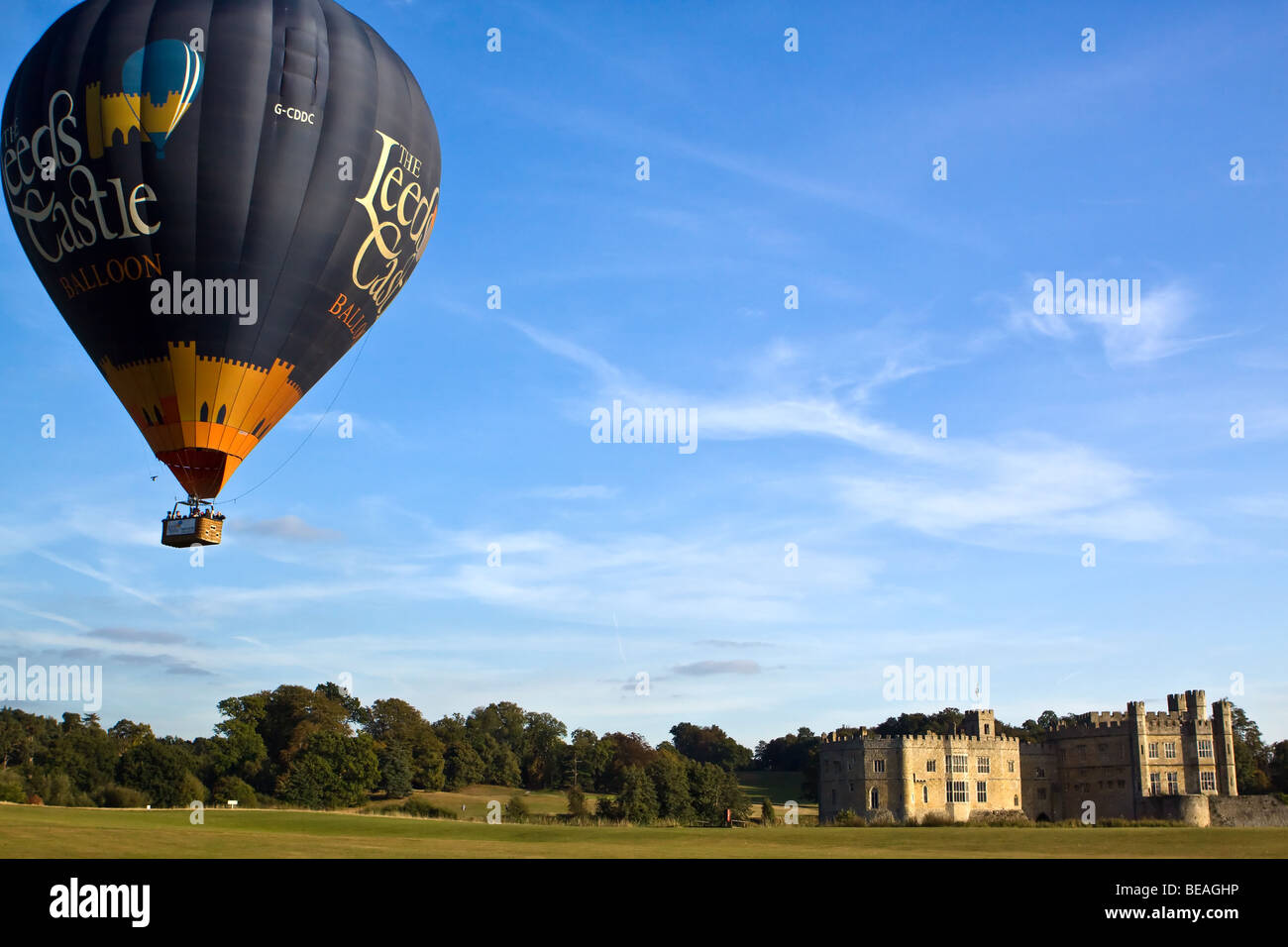 La Mongolfiera al Castello di Leeds Foto Stock