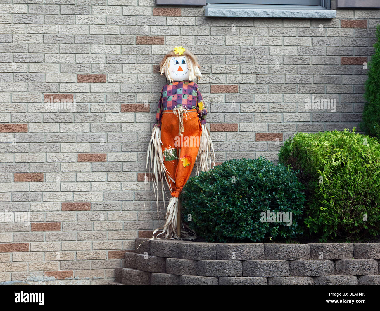 Scarecrows come decorazione Halloween visualizza. Foto Stock