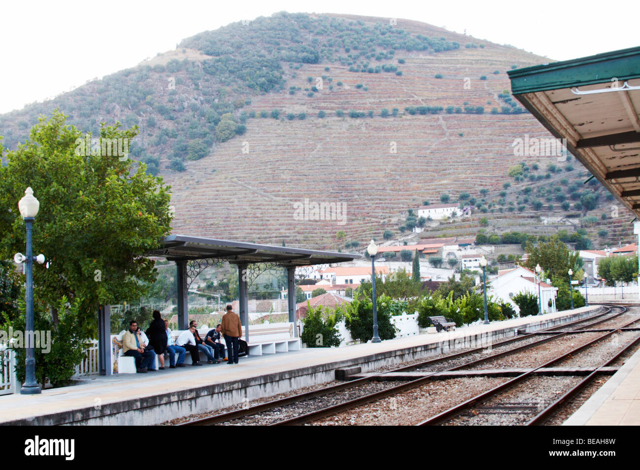 Stazione ferroviaria pinhao douro portogallo Foto Stock