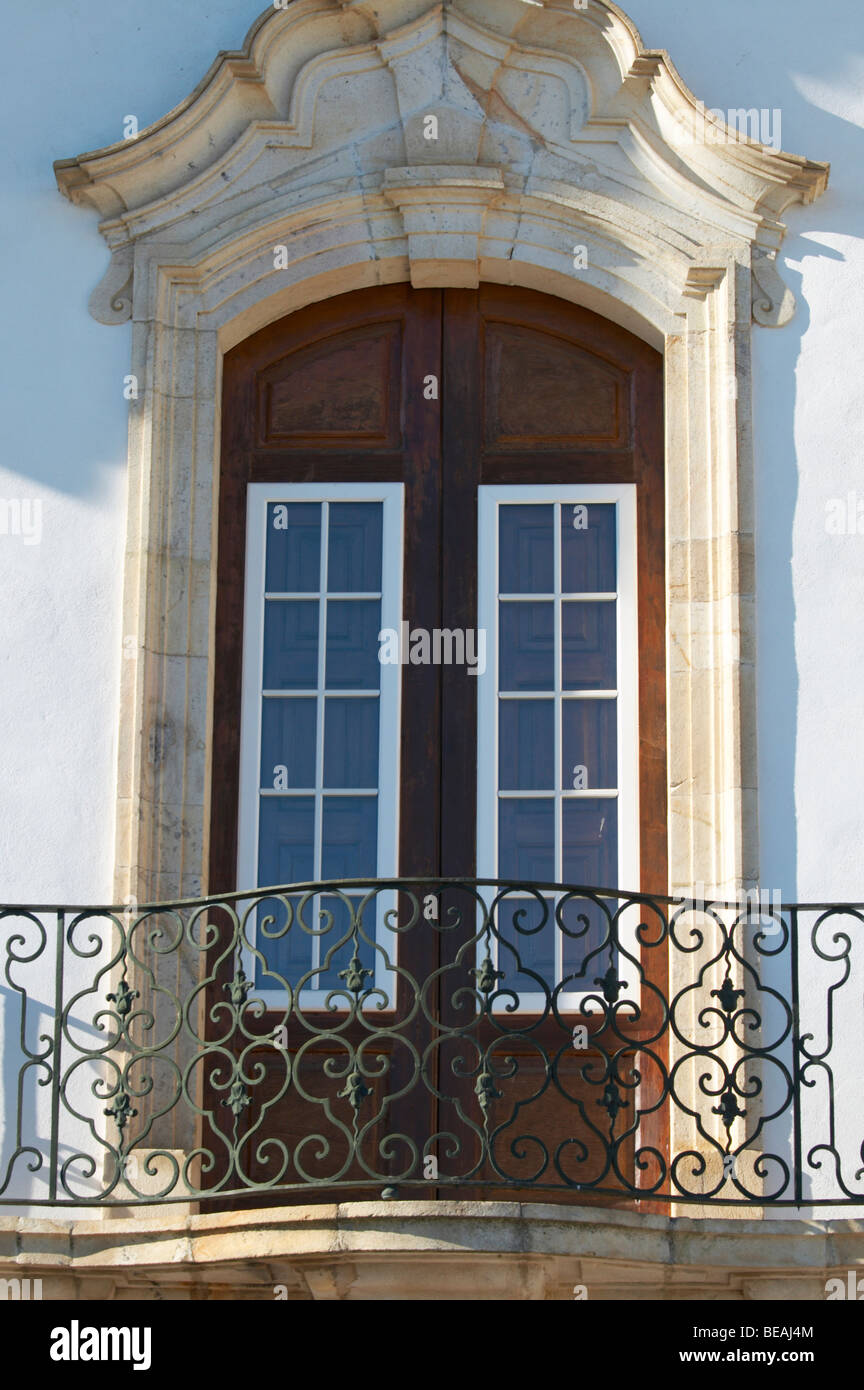 Finestra francese con balcone Quinta do cotto Portogallo Douro Foto Stock