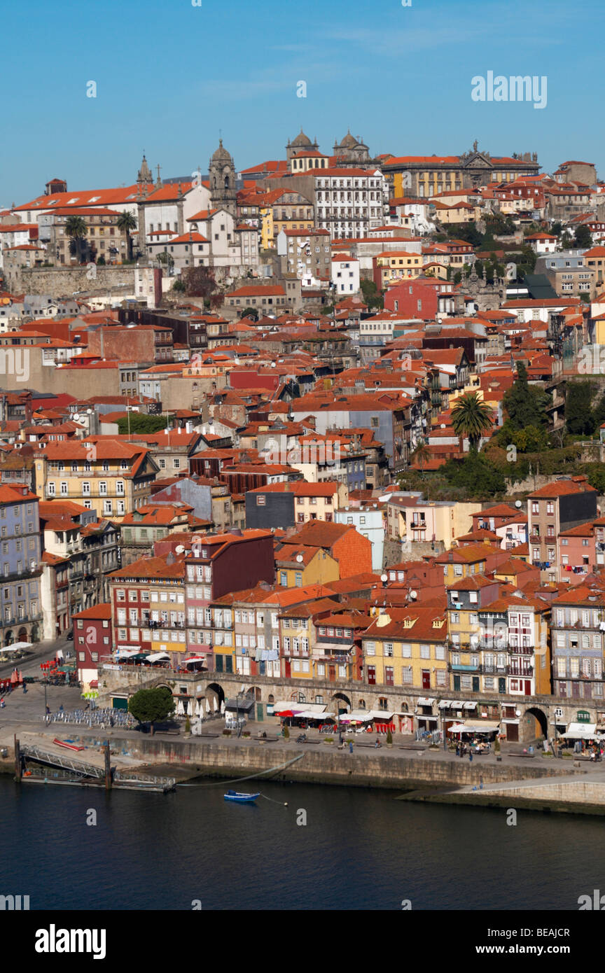 Cais da Ribeira Porto Portogallo Foto Stock