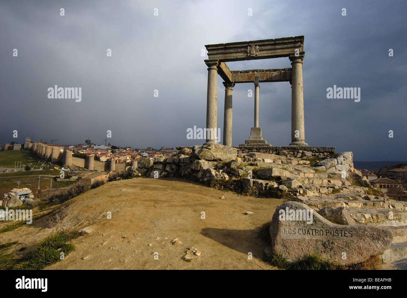Los cuatro postes (i quattro poli). Avila. Castilla-león, Spagna Foto Stock