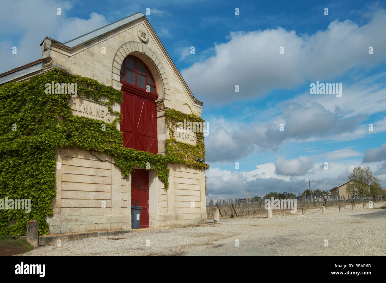 Edificio della cantina chateau la garde pessac leognan graves bordeaux francia Foto Stock