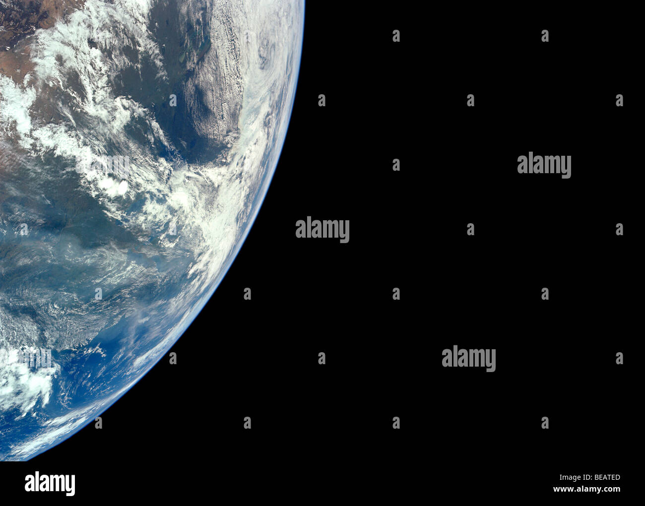 Immagine della Terra adottate durante l' Apollo 11 1969 missione. Ottimizzato e la versione avanzata di un originale immagine della NASA. Credito: la NASA Foto Stock